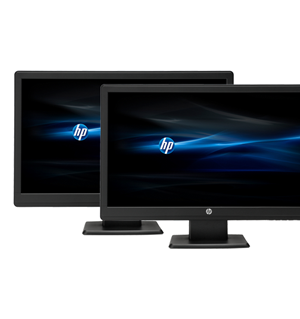 Two HP W2371d 23-inch LED LCD Monitors