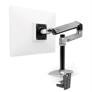 LX Desk Monitor Arm, Tall Pole (polished aluminum)