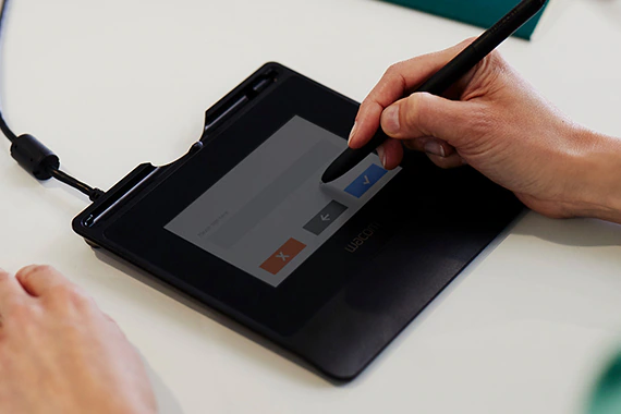 wacom sign pad in government offices